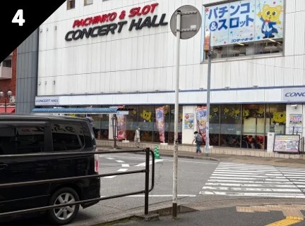 右手のパチンコ店